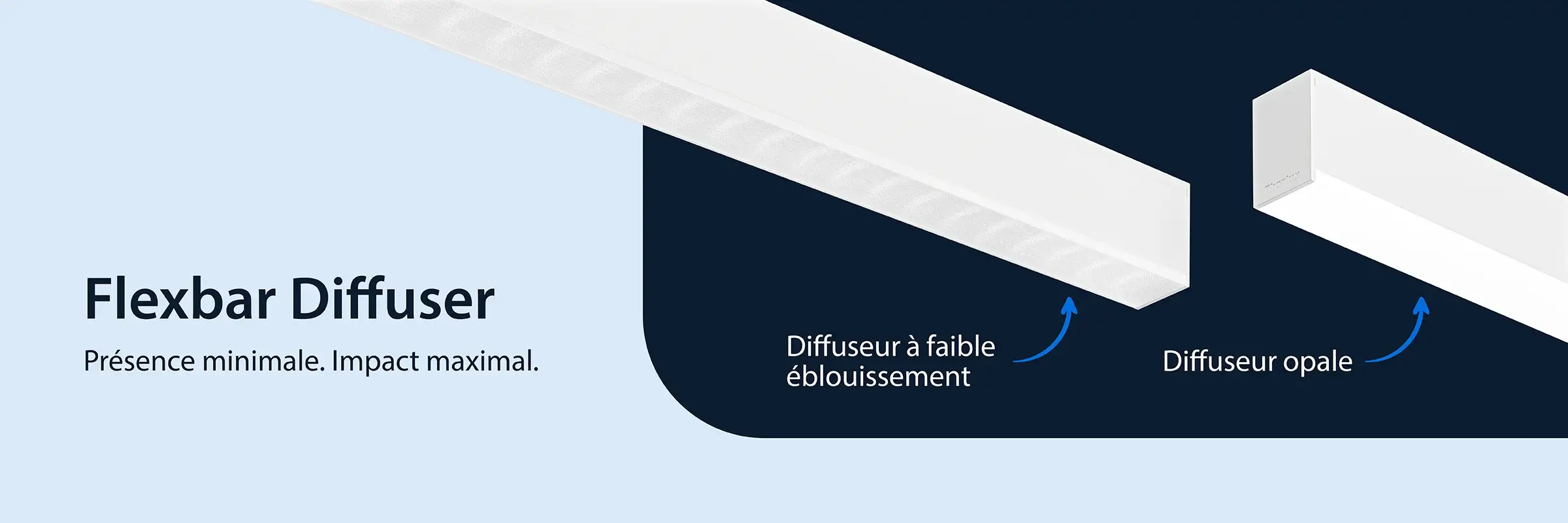 Flexbar Diffuser  - Un luminaire linéaire minimal pour un impact maximal